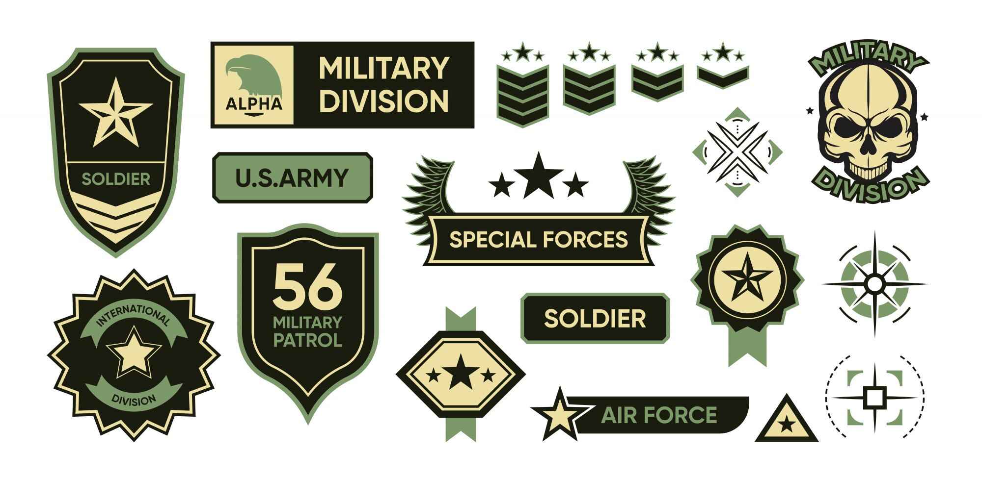 Military pvc patches